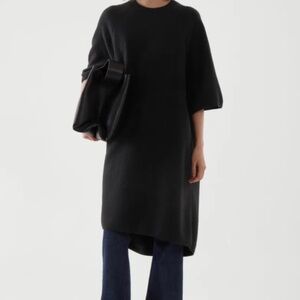 COS, $49, EUC, 100% Wool, S, Black Dress